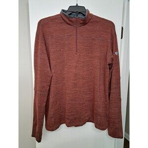 KUHL Men’s Ryzer 1/4 Zip Pullover Deep Red Mid-layer Long Sleeve Size 2XL